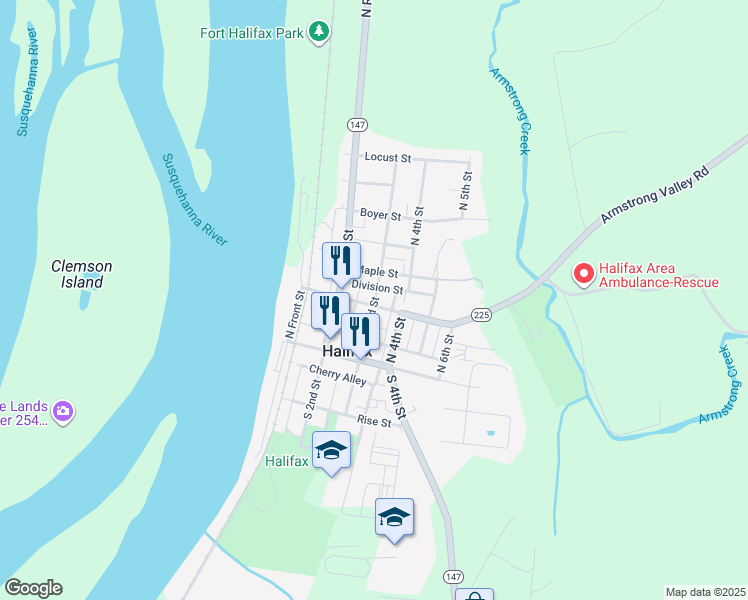 map of restaurants, bars, coffee shops, grocery stores, and more near 234 Armstrong Street in Halifax