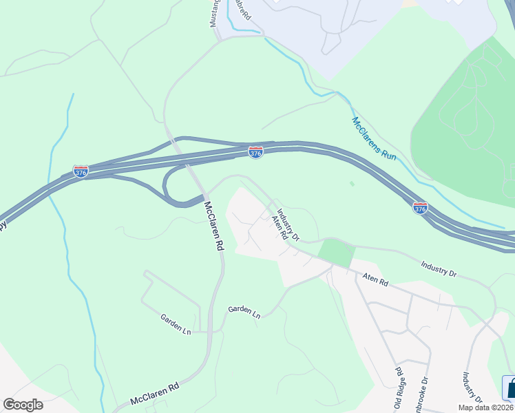 map of restaurants, bars, coffee shops, grocery stores, and more near 440 Aten Road in Coraopolis