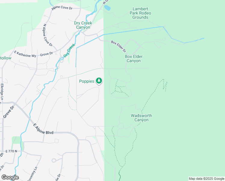 map of restaurants, bars, coffee shops, grocery stores, and more near 13062 Prospector Way in Alpine