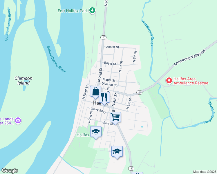 map of restaurants, bars, coffee shops, grocery stores, and more near 234 Armstrong Street in Halifax