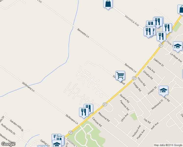 map of restaurants, bars, coffee shops, grocery stores, and more near 171 Kingsberry Drive in Franklin Township