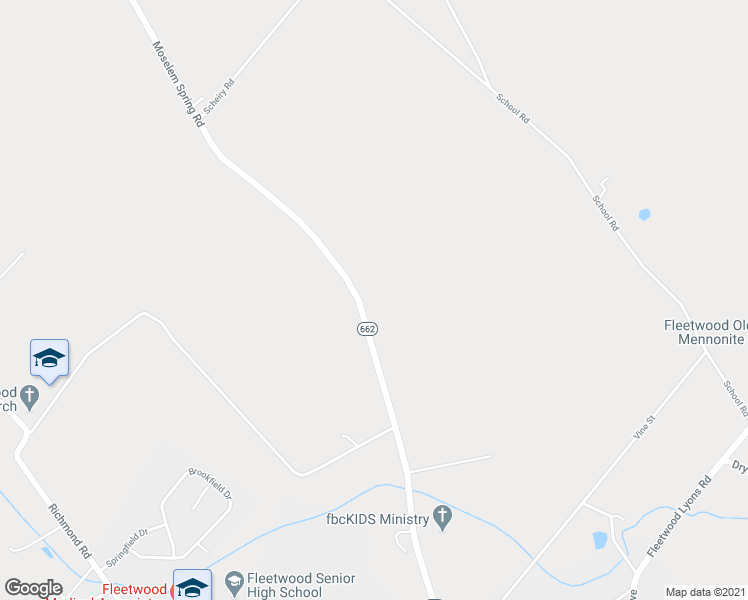 map of restaurants, bars, coffee shops, grocery stores, and more near 2810 Moselem Spring Road in Fleetwood