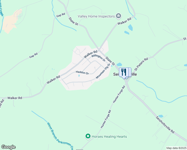 map of restaurants, bars, coffee shops, grocery stores, and more near 182 Haddon Drive in Macungie