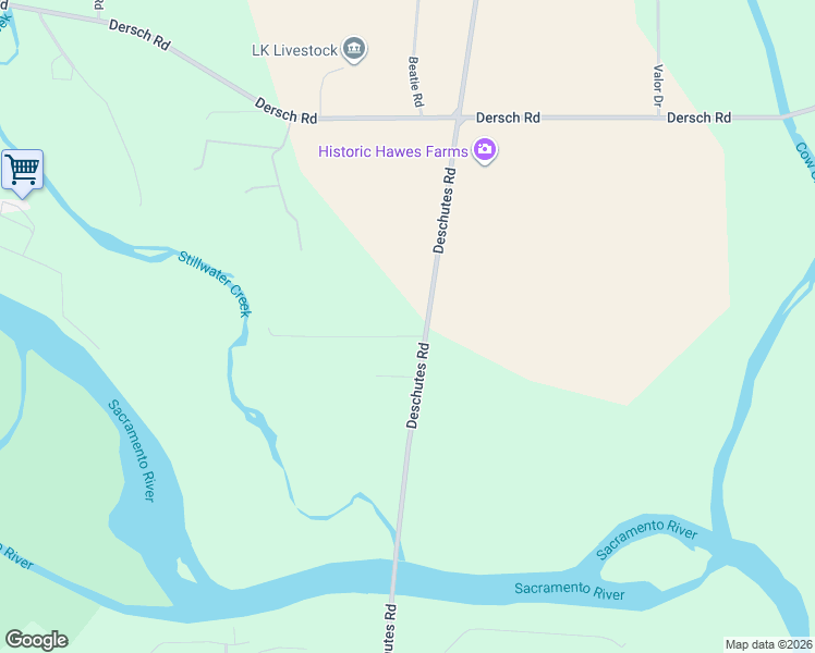 map of restaurants, bars, coffee shops, grocery stores, and more near 6270 Deschutes Rd in Anderson