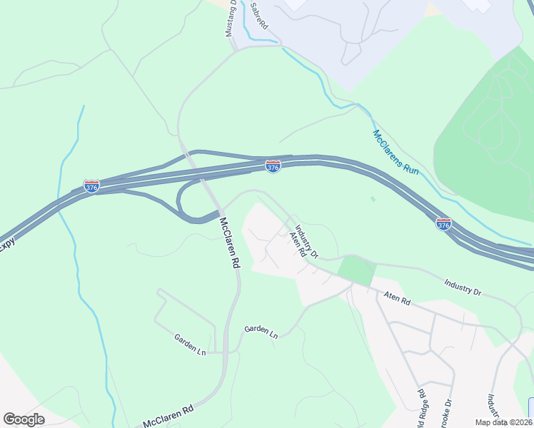 map of restaurants, bars, coffee shops, grocery stores, and more near 440 Aten Road in Coraopolis