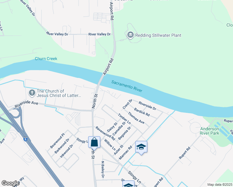 map of restaurants, bars, coffee shops, grocery stores, and more near 3500-3698 River Cove Lane in Anderson