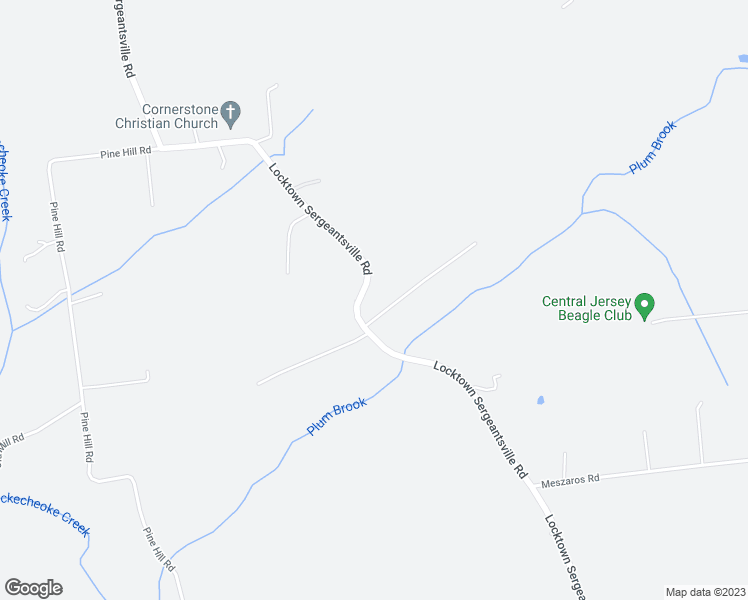 map of restaurants, bars, coffee shops, grocery stores, and more near 180 Locktown Sergeantsville Road in Stockton