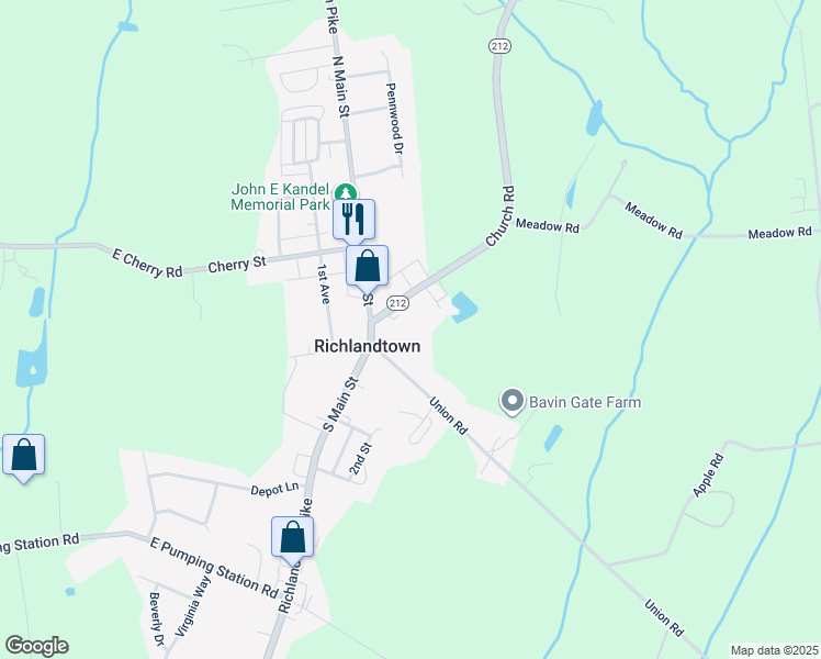 map of restaurants, bars, coffee shops, grocery stores, and more near 5 Union Street East in Richlandtown