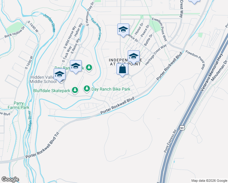 map of restaurants, bars, coffee shops, grocery stores, and more near in Riverton
