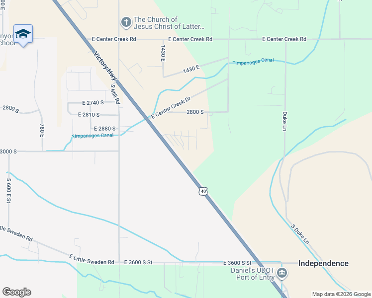 map of restaurants, bars, coffee shops, grocery stores, and more near 1035 East 2220 South in Heber City