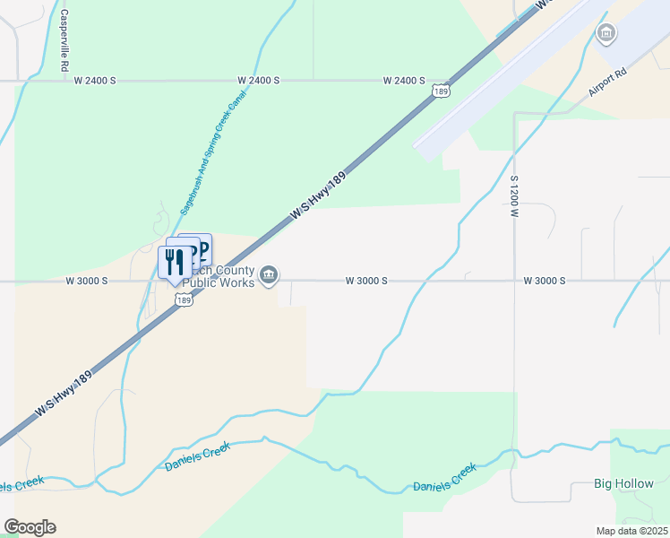 map of restaurants, bars, coffee shops, grocery stores, and more near 1760 West 3000 South in Heber City