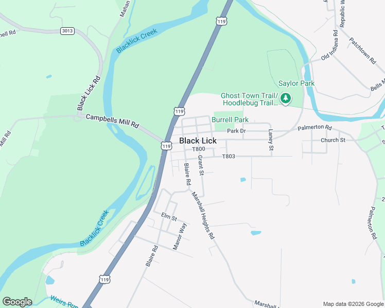 map of restaurants, bars, coffee shops, grocery stores, and more near in Black Lick
