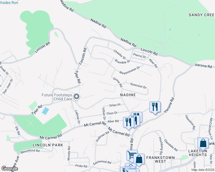 map of restaurants, bars, coffee shops, grocery stores, and more near 130 Jeanette Dr in Verona