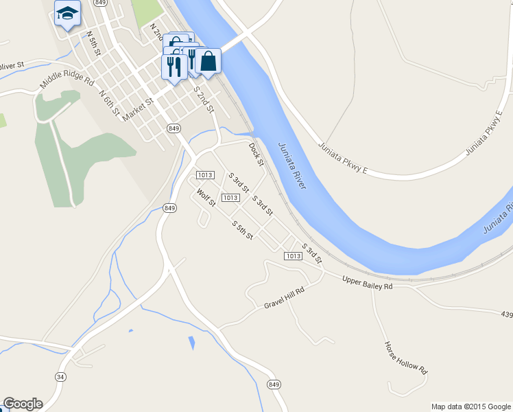 map of restaurants, bars, coffee shops, grocery stores, and more near 516 South 3rd Street in Newport