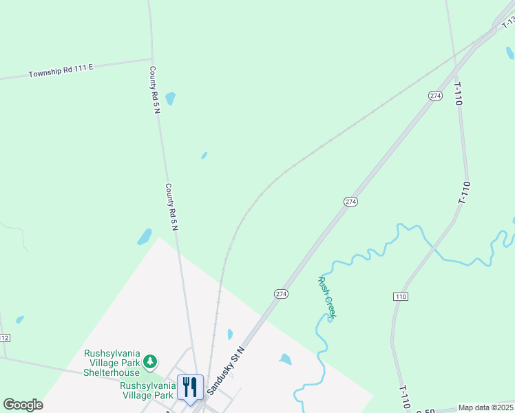 map of restaurants, bars, coffee shops, grocery stores, and more near in Rushsylvania