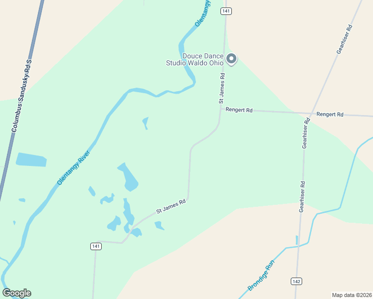 map of restaurants, bars, coffee shops, grocery stores, and more near 5851 Saint James Road in Waldo