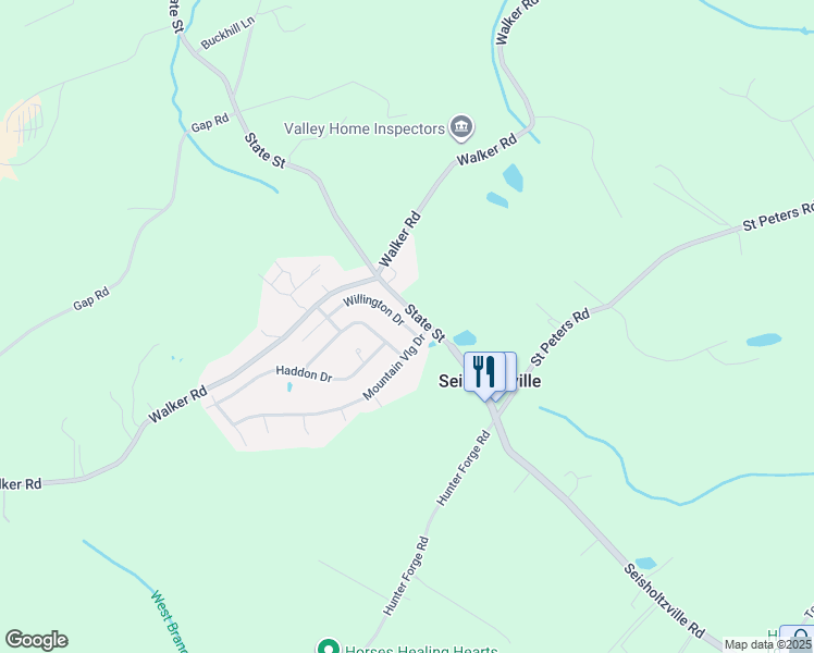 map of restaurants, bars, coffee shops, grocery stores, and more near 4 Willington Drive in Macungie
