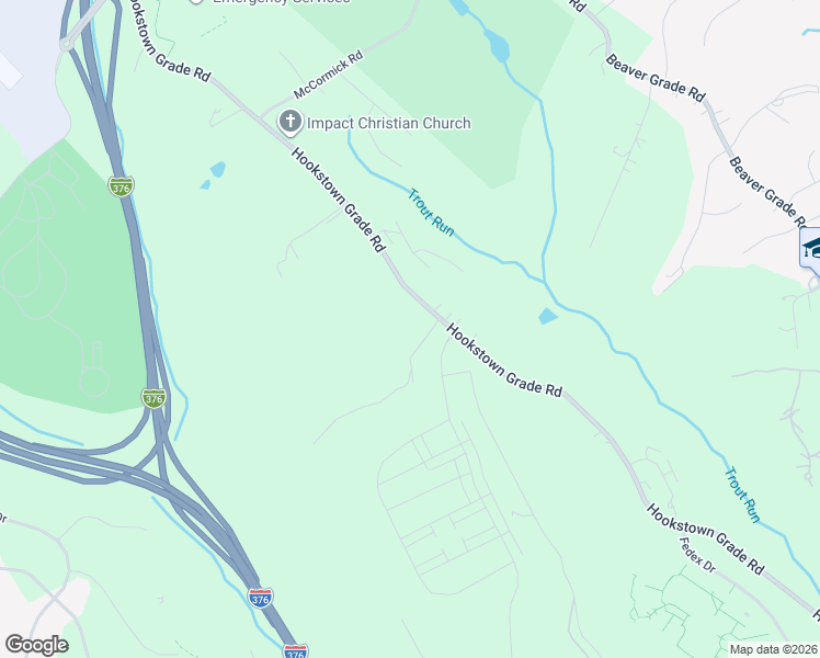 map of restaurants, bars, coffee shops, grocery stores, and more near 589 Hookstown Grade Rd in Moon