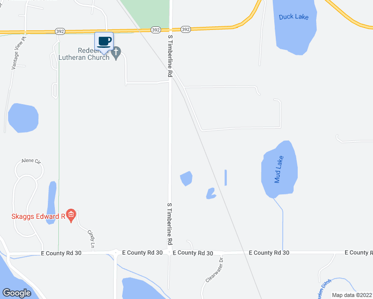 map of restaurants, bars, coffee shops, grocery stores, and more near 8124 South Timberline Road in Fort Collins