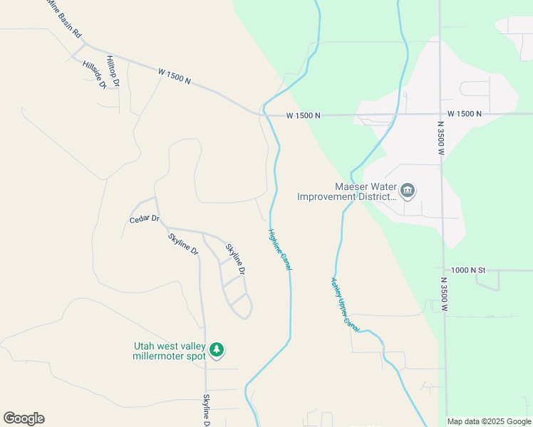 map of restaurants, bars, coffee shops, grocery stores, and more near 1168 North 4090 West in Vernal