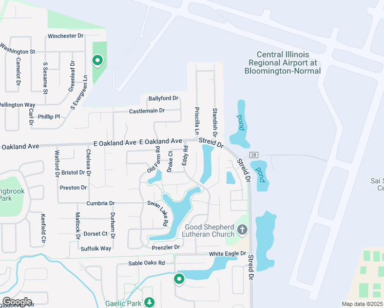 map of restaurants, bars, coffee shops, grocery stores, and more near 7 Rosewood Court in Bloomington
