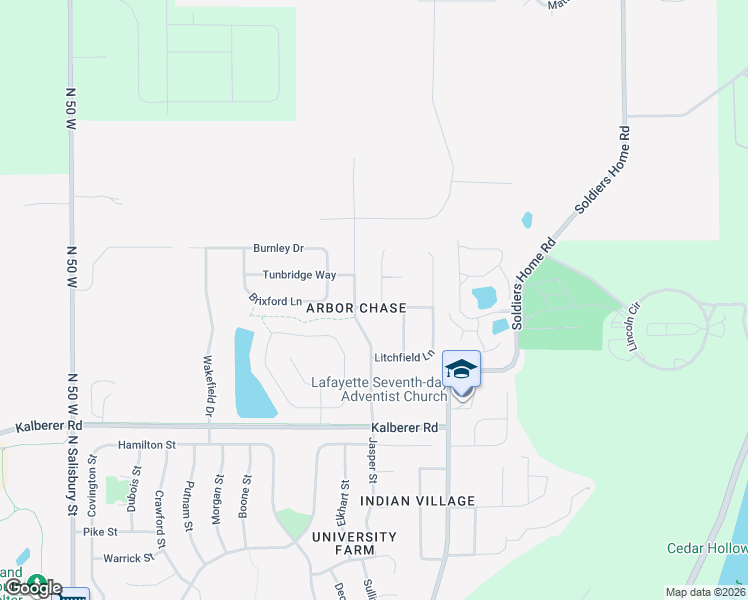 map of restaurants, bars, coffee shops, grocery stores, and more near 3703 Dartmouth Place in West Lafayette