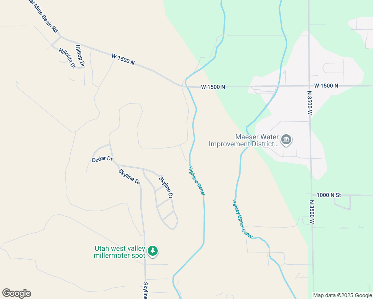 map of restaurants, bars, coffee shops, grocery stores, and more near 1198 North 4090 West in Vernal