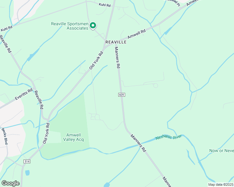 map of restaurants, bars, coffee shops, grocery stores, and more near 123 Manners Road in East Amwell Township