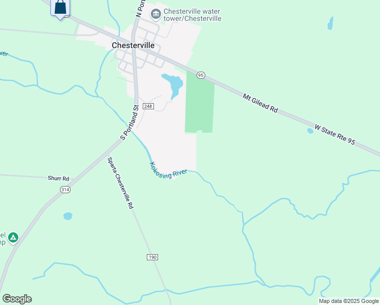 map of restaurants, bars, coffee shops, grocery stores, and more near 6920 Ohio 95 in Mount Gilead
