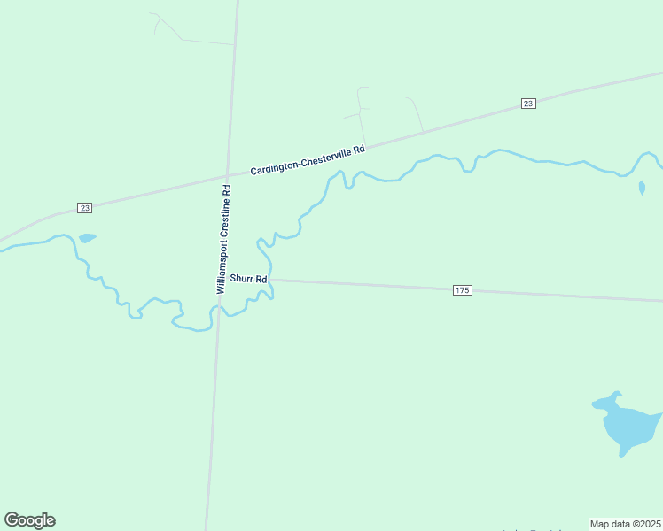 map of restaurants, bars, coffee shops, grocery stores, and more near 6113 Township Road 175 in Cardington