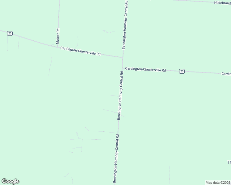 map of restaurants, bars, coffee shops, grocery stores, and more near 3326 County Road 170 in Cardington