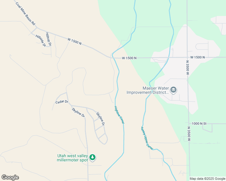 map of restaurants, bars, coffee shops, grocery stores, and more near 4089 West 1230 North in Vernal