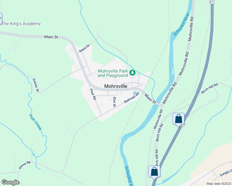 map of restaurants, bars, coffee shops, grocery stores, and more near 40 Elm Street in Mohrsville