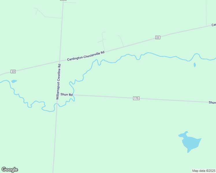 map of restaurants, bars, coffee shops, grocery stores, and more near 6221 Township Road 175 in Cardington