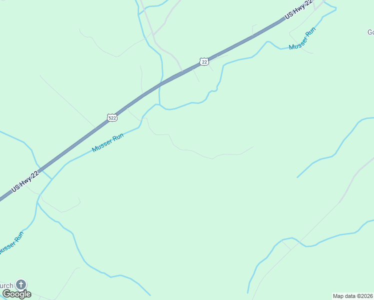 map of restaurants, bars, coffee shops, grocery stores, and more near Cutter Road in Mifflin County