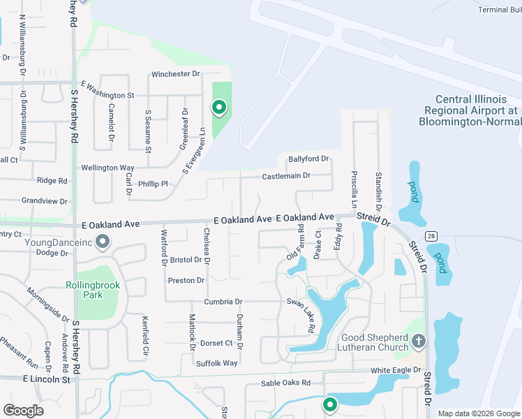 map of restaurants, bars, coffee shops, grocery stores, and more near 11 Crystal Court in Bloomington