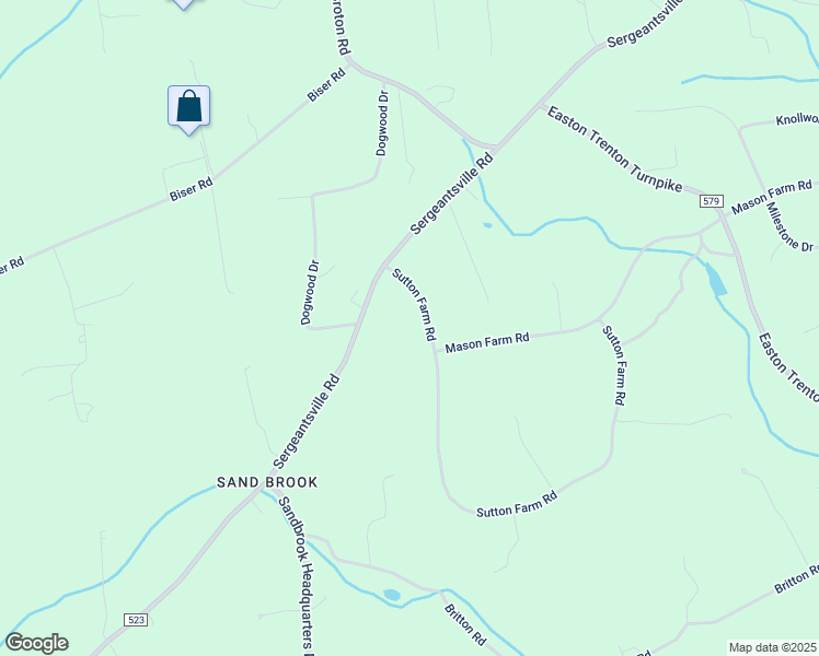 map of restaurants, bars, coffee shops, grocery stores, and more near 5 Sutton Farm Road in Flemington