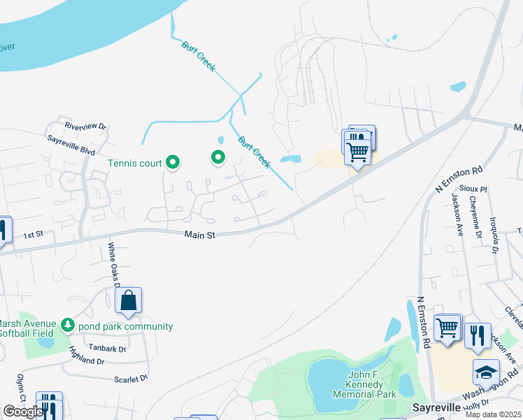 map of restaurants, bars, coffee shops, grocery stores, and more near 33 Telegraph Lane in Sayreville