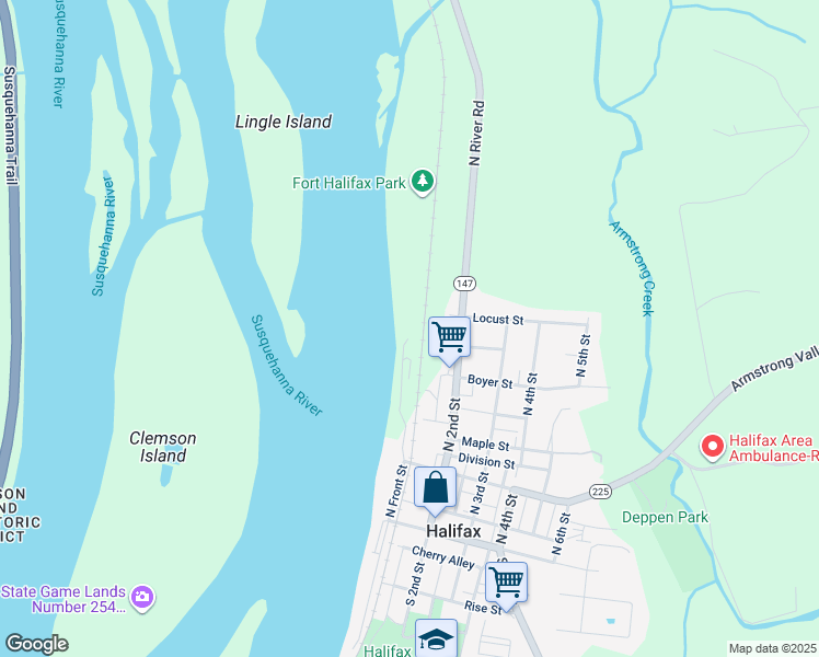 map of restaurants, bars, coffee shops, grocery stores, and more near 495 Buffalo Park Road in Halifax