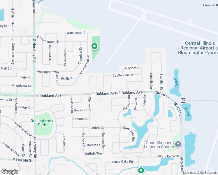 map of restaurants, bars, coffee shops, grocery stores, and more near 11 Crystal Court in Bloomington