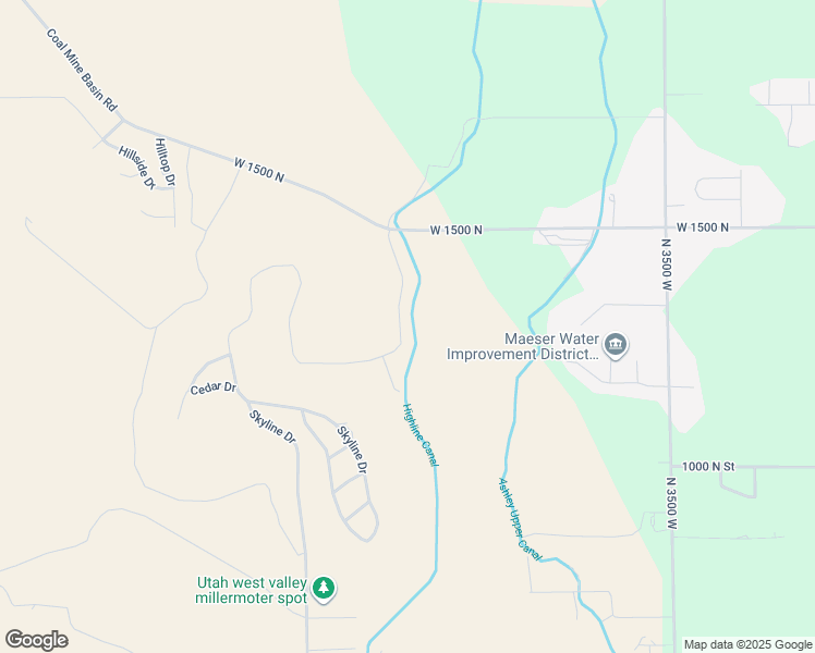 map of restaurants, bars, coffee shops, grocery stores, and more near 1298 North 4075 West in Vernal