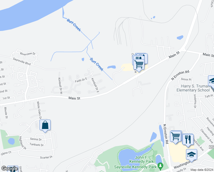 map of restaurants, bars, coffee shops, grocery stores, and more near 19 Telegraph Lane in Sayreville