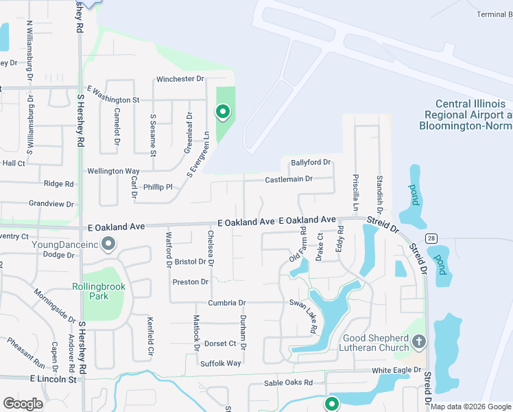 map of restaurants, bars, coffee shops, grocery stores, and more near 11 Crystal Court in Bloomington