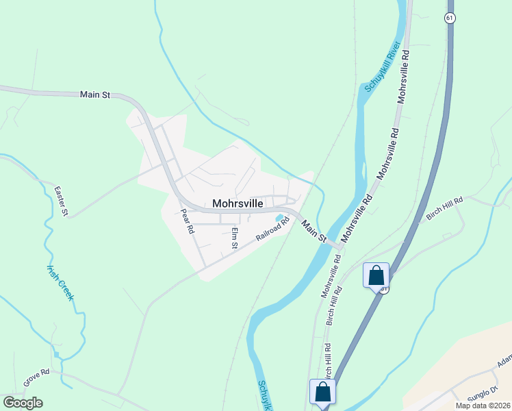 map of restaurants, bars, coffee shops, grocery stores, and more near 342 Main Street in Mohrsville