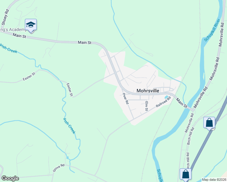 map of restaurants, bars, coffee shops, grocery stores, and more near 52 Pear Road in Mohrsville