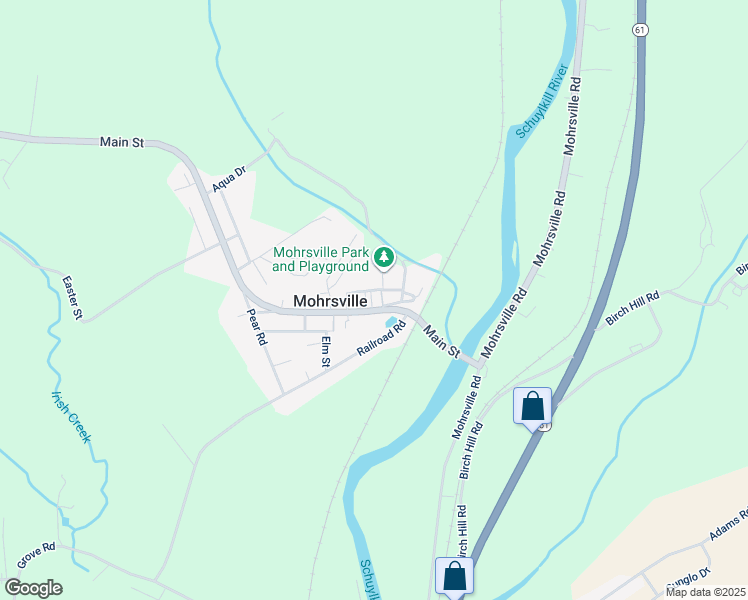 map of restaurants, bars, coffee shops, grocery stores, and more near 302 Main Street in Mohrsville