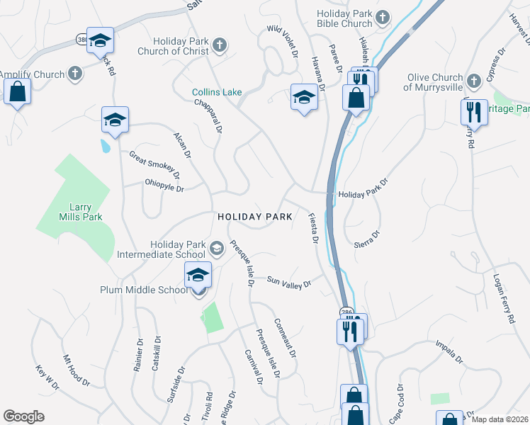 map of restaurants, bars, coffee shops, grocery stores, and more near 106 Kooser Drive in Pittsburgh