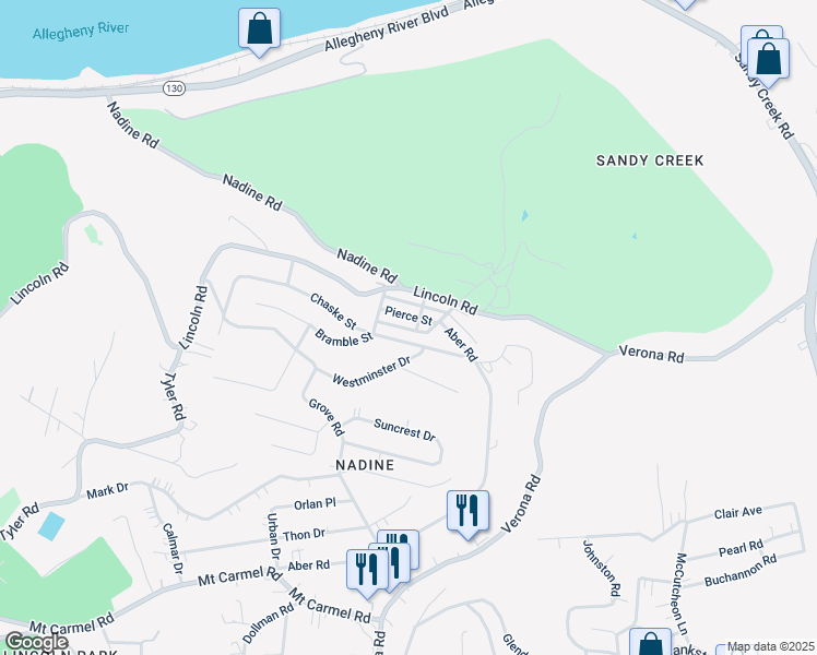 map of restaurants, bars, coffee shops, grocery stores, and more near 8333 Delaware Way in Verona