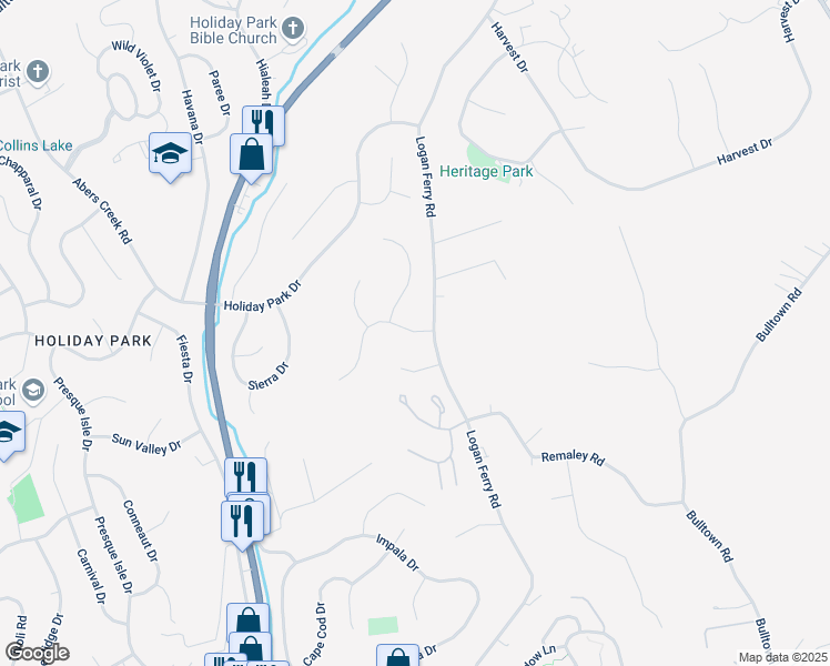 map of restaurants, bars, coffee shops, grocery stores, and more near 1002 Summer Ridge Court in Murrysville