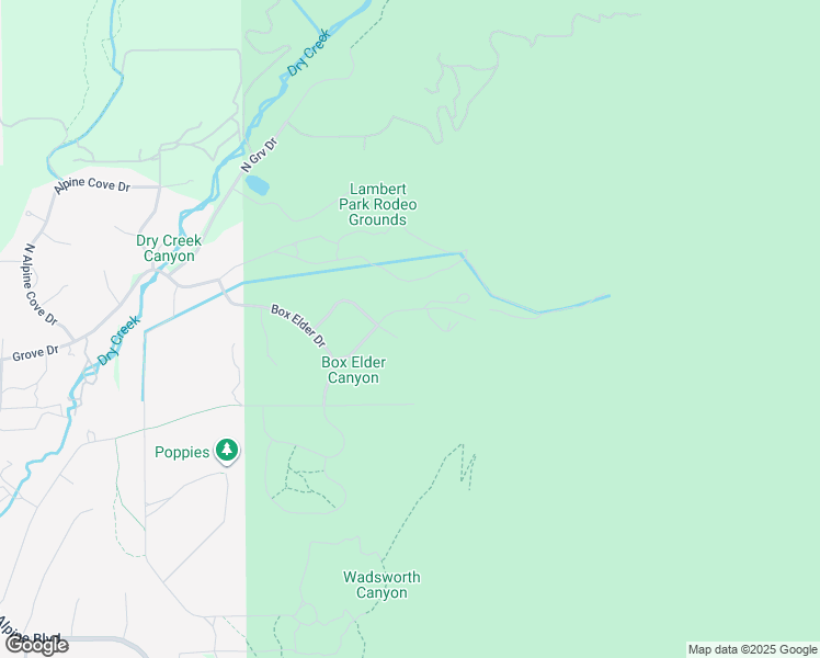 map of restaurants, bars, coffee shops, grocery stores, and more near 1653 Rosanna Circle in Alpine
